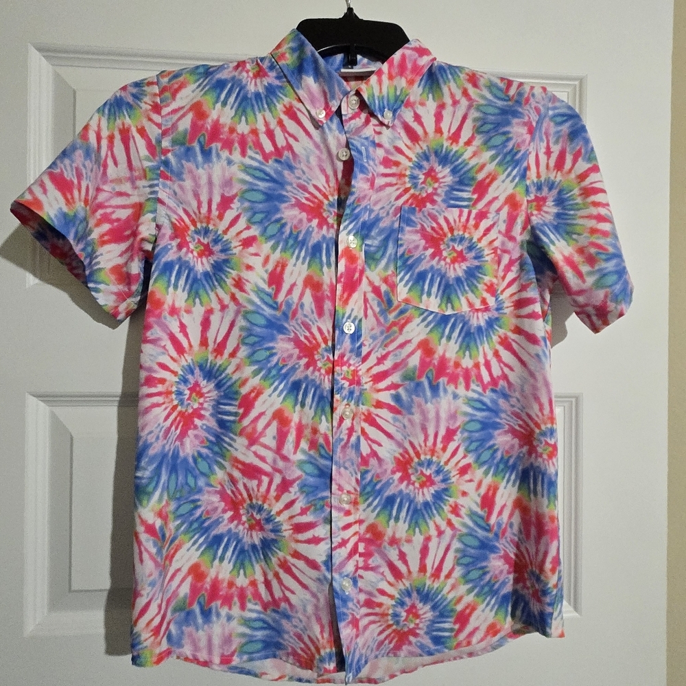 Crown and Ivy Tie-Dye Kids Button Down Shirt